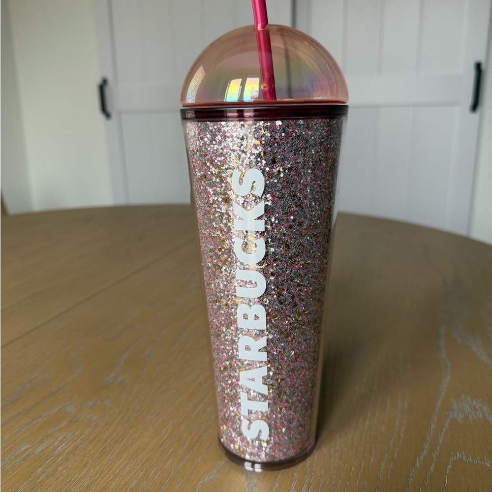 💖 Starbucks x Wicked Glinda Bubble Glitter Tumbler with Straw